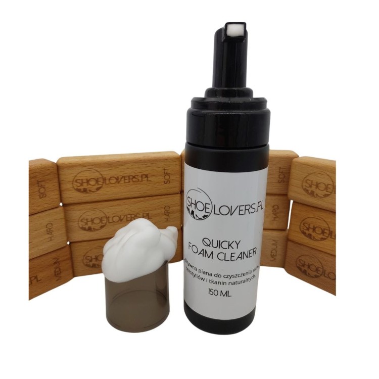 quicky foam cleaner pianka czyszczenia butow torebek kurtki tapicerki sneaker cleaning foam pielęgnacja obuwia sportowego skora tekstylia canvas renowacja odswiezanie usuwanie zabrudzen akcesoria shoe care premium preparat Shoelovers.pl profesjonalny