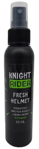 odświeżacz do kasku spray motocyklowy narciarski snowboardowy wspinaczkowy rowerowy odświeżanie wnętrza wyściółki dezodorant antybakteryjny jony srebra nano srebro miętowy zapach sprzęt sportowy turystyczny Knight Rider Fresh Helmet 100 ml polski eco