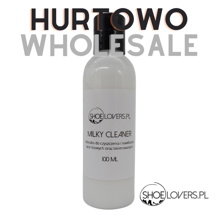 milky cleaner mleczko czyszczace skora lakierowana licowa buty torebki galanteria pielegnacja obuwia preparat kosmetyk czyszczenie zabrudzen polysk ochrona material powierzchnia akcesoria modowe sneaker care leather cleaner shoe care produkt Shoelovers.pl