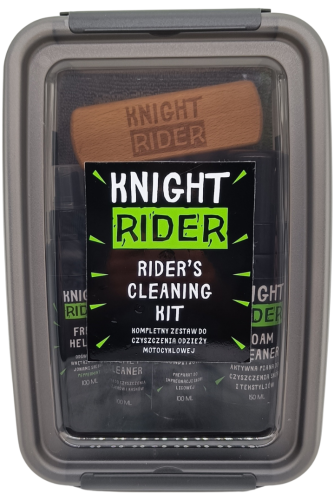 knight rider zestaw Riders cleaning kit czyszczenie skóry spodni kurtki motocykl motocyklista kombinezonu mleczko płyn kasku szybki pianka szczotka odświeżacz j0ony sprebra (4).png