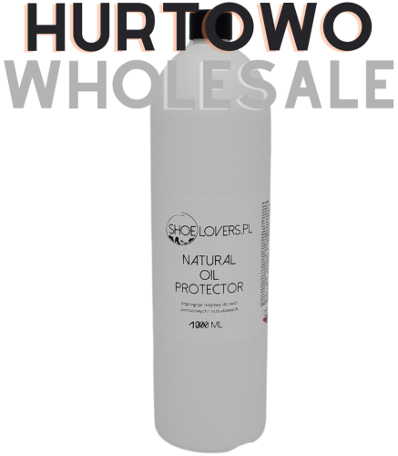 natural oil protector impregnat skora zamsz nubuk welur pielegnacja obuwia suede nubuck protector natluszczanie ochrona przed wilgocia odzywienie renowacja buty trekkingowe outdoor suede care refill 1000ml profesjonalny preparat Shoelovers.pl