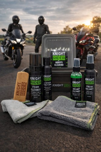 knight rider zestaw Riders cleaning kit czyszczenie skóry spodni kurtki motocykl motocyklista kombinezonu mleczko płyn kasku szybki pianka szczotka odświeżacz j0ony sprebra (3).png