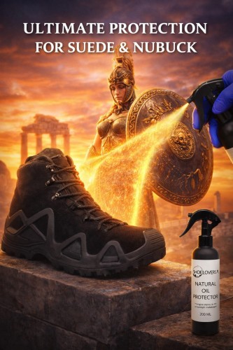 natural oil protector impregnat zamsz nubuk welur pielegnacja obuwia suede nubuck protector ochrona przed wilgocia odzywienie skory renowacja buty trekkingowe outdoor suede care preparat bezbarwny impregnacja premium Shoelovers.pl