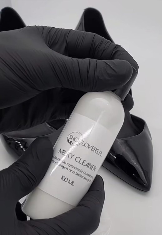 milky cleaner shoe lovers shoelovers.pl szoe lowers mleczko do czyszczenia skór lakierowanych skóry lakierowanej buty torebki gucci prada louis vuitton precyzja buty wielomateriałowe