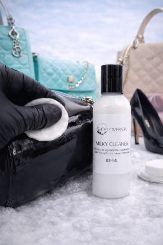 milky cleaner mleczko czyszczace skora lakierowana licowa buty torebki galanteria pielegnacja obuwia preparat kosmetyk czyszczenie zabrudzen polysk ochrona material powierzchnia akcesoria modowe sneaker care leather cleaner shoe care produkt Shoelovers.pl