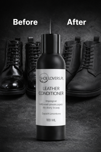 leather conditioner mleczko do skory licowej impregnat pielegnacja obuwia skorzane buty leather care odzywienie materialu ochrona renowacja konserwacja shoe care preparat do butow skorzanych eleganckie obuwie premium Shoelovers.pl